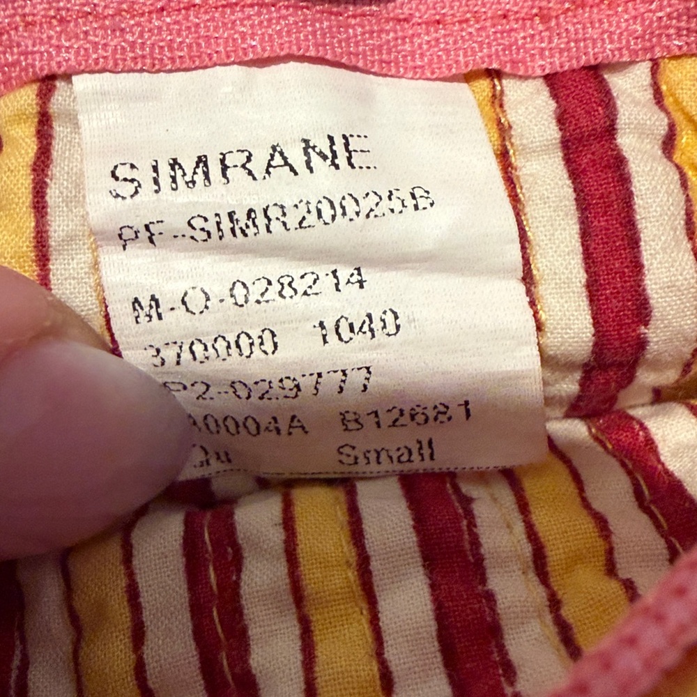 Simrane small Zip Pouch Yellow/Pink Used - Picture 4 of 4